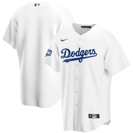 Men's Los Angeles Dodgers Blank White 2020 World Series Champions Home Patch Cool Base Stitched MLB Jersey